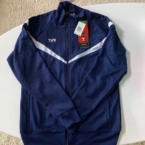 BRAND NEW TYR navy blue zip up jacket